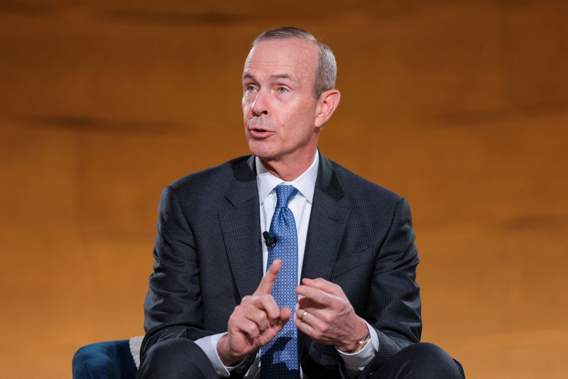 Chairman of the Board and CEO of Chevron Mike Wirth speaks during the 2026 Infrastructure Summit of government officials, corporate executives, and labor leaders, in Washington, D.C., U.S., March 11, 2026. REUTERS/Kylie Cooper