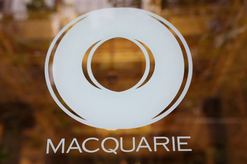 Macquarie Group logo is seen outside their headquarters in Sydney, Australia, May 9, 2025. REUTERS/Hollie Adams