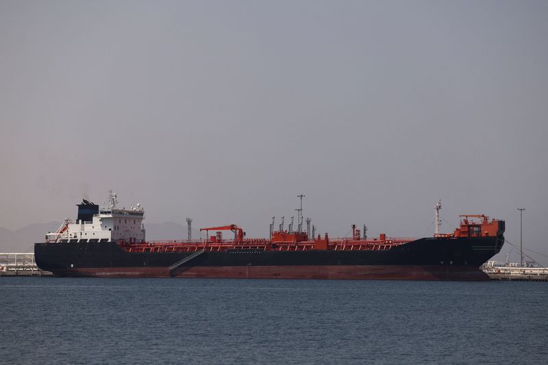 Oil/Chemical Tanker "Bald Man" at the Port of Fujairah, as the U.S.-Israel conflict with Iran limits marine traffic in the Strait of Hormuz, in Fujairah, United Arab Emirates, May 6, 2026. REUTERS/Amr Alfiky