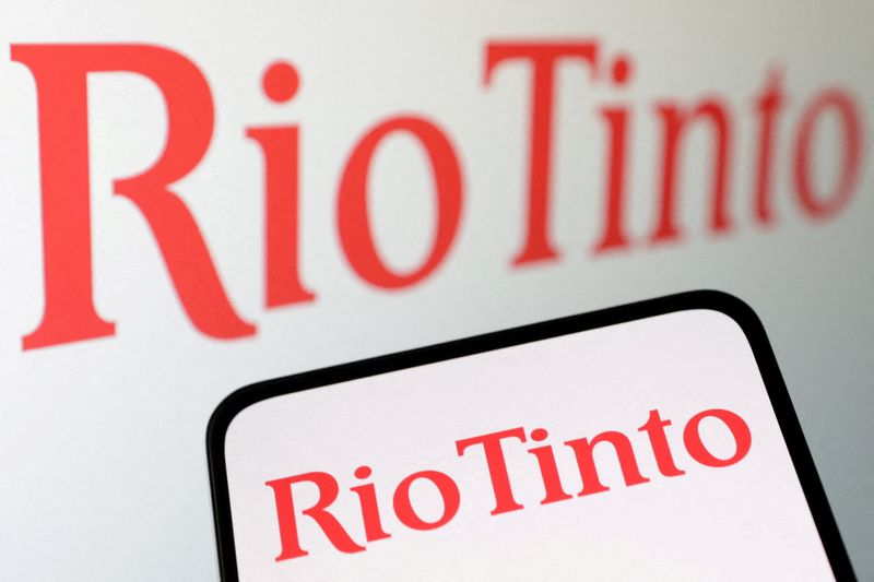 FILE PHOTO: Rio Tinto logo is seen displayed in this illustration taken April 10, 2023. REUTERS/Dado Ruvic/Illustration/File Photo