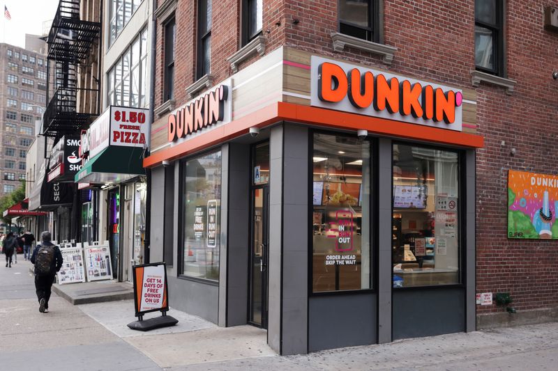 An exterior view of Dunkin' Donuts in New York City, U.S., October 4, 2024. REUTERS/Kent J. Edwards