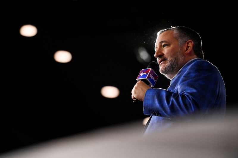 U.S. Senator Ted Cruz (R-TX) speaks during the Conservative Political Action Conference (CPAC) USA 2026 at the Gaylord Texan Resort and Convention Center, in Grapevine, Texas, U.S. March 28, 2026.  REUTERS/Callaghan O'Hare