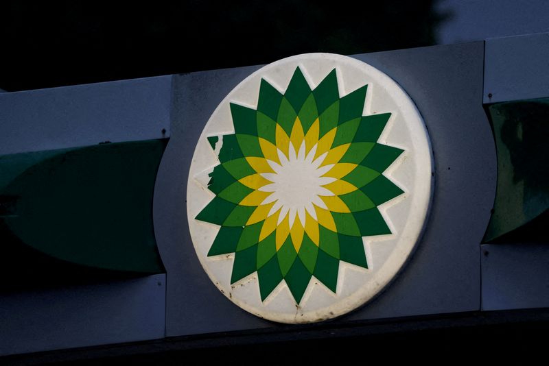 FILE PHOTO: A BP logo is displayed at a petrol station in Sydney, Australia, March 19, 2026. REUTERS/Hollie Adams/File Photo
