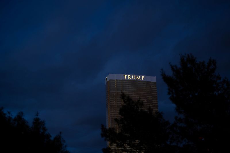 FILE PHOTO: Trump Tower is seen in Las Vegas, Nevada, U.S. February 8, 2024. REUTERS/Carlos Barria/File Photo