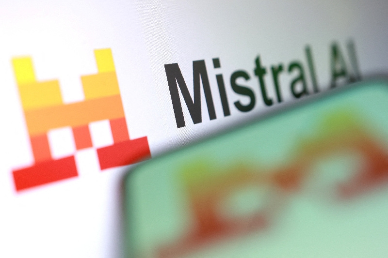 A Mistral AI logo is seen in this illustration taken September 9, 2025. REUTERS/Dado Ruvic/Illustration
