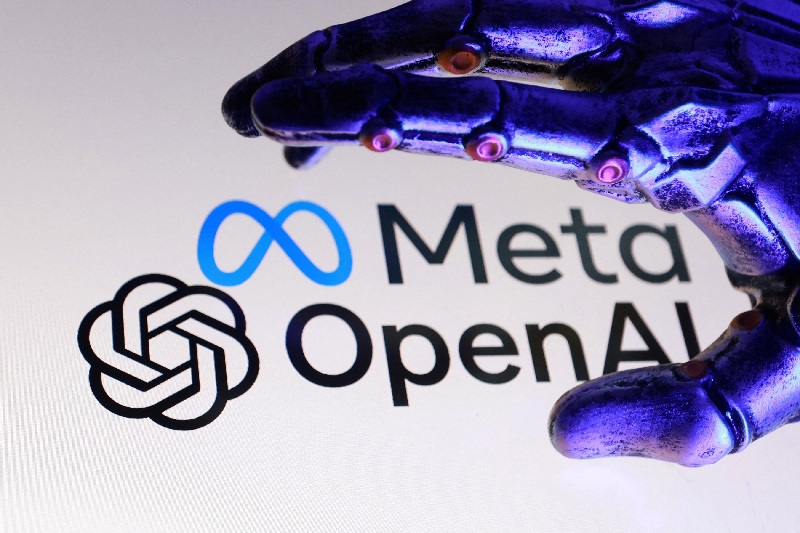 Open AI and Meta logos are seen in this illustration taken on September 12, 2025. REUTERS/Dado Ruvic/Illustration