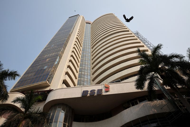 A bird flies near the Bombay Stock Exchange (BSE) building in Mumbai, India, April 3, 2025. REUTERS/Francis Mascarenhas