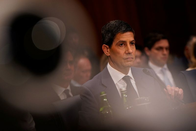 Kevin Warsh, U.S. President Donald Trump's nominee to be next chair of the Federal Reserve, attends a Senate Banking Committee confirmation hearing to testify, on Capitol Hill in Washington, D.C., U.S., April 21, 2026. REUTERS/Elizabeth Frantz