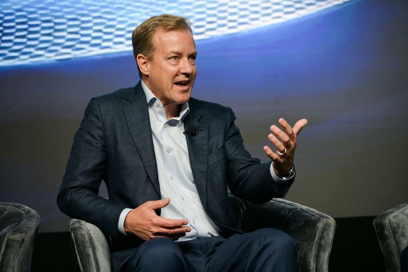Chipmaking tool manufacturer Lam Research CEO Tim Archer speaks at a venture capital pitch contest held at the company's headquarters in Fremont, California, U.S. May 21, 2026. REUTERS/Stephen Nellis
