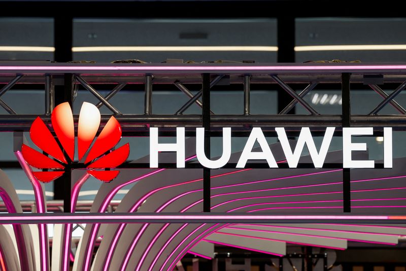 A logo for Huawei is seen during the KubeCon + CloudNativeCon Europe hosted by the Cloud Native Computing Foundation (CNCF) in Paris, France, March 20, 2024. REUTERS/Benoit Tessier