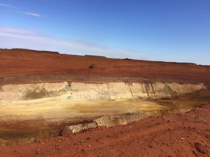 FILE PHOTO: File Photo: A truck carrying rare earth travels towards Lynas Corp's Mount Weld processing plant, northeast of Perth, in Western Australia, August 23, 2019. Picture taken August 23. REUTERS/Melanie Burton/File Photo/File Photo