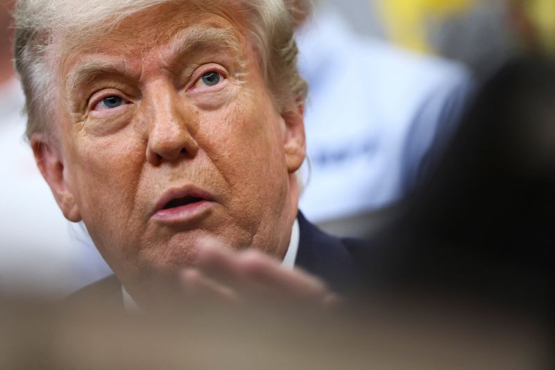 U.S. President Donald Trump speaks during an announcement with U.S. Environmental Protection Agency (EPA) Administrator Lee Zeldin (not pictured) in the Oval Office at the White House, in Washington, D.C., U.S., May 21, 2026. REUTERS/Kevin Lamarque
