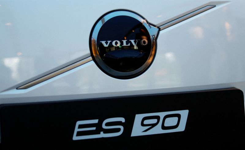Volvo Cars' ES90 is displayed during an event in Stockholm, Sweden, November 6, 2025. REUTERS/Marie Mannes
