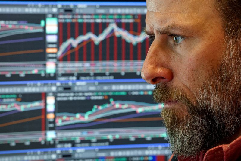 A trader works on the floor at the New York Stock Exchange (NYSE) in New York City, U.S., May 26, 2026. REUTERS/Brendan McDermid/File Photo