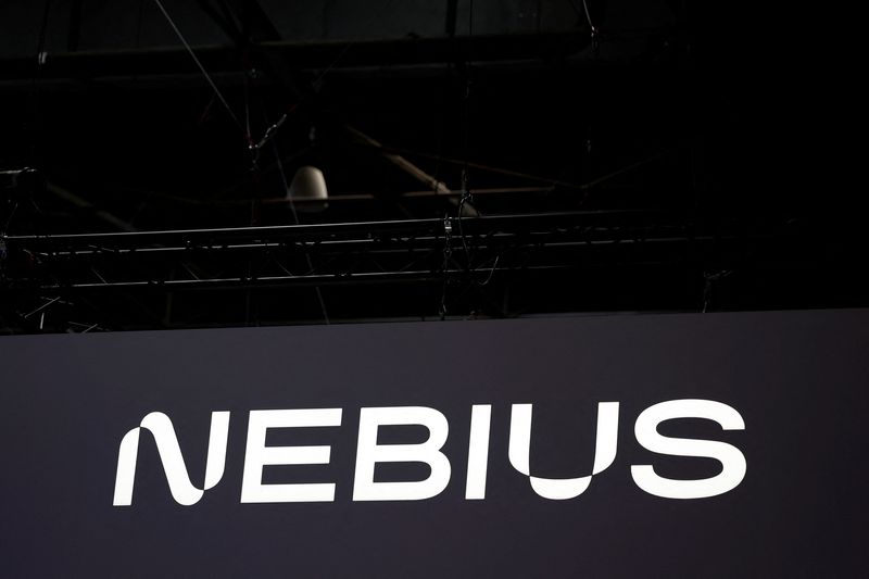 The logo of Nebius during the Viva Technology conference dedicated to innovation and startups at Porte de Versailles exhibition center in Paris, France, June 12, 2025. REUTERS/Benoit Tessier/File Photo