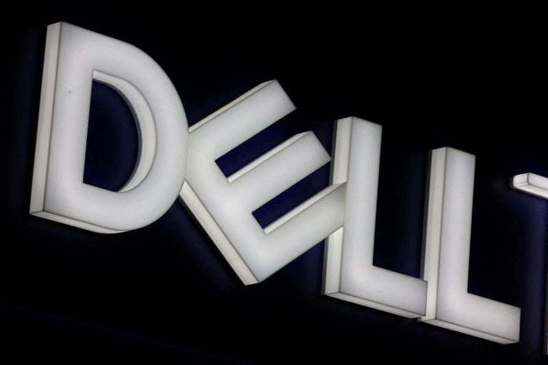 FILE PHOTO: The logo of Dell Technologies is displayed over a booth at the Web Summit digital trade show in Vancouver, British Columbia, Canada, May 12, 2026.   REUTERS/Chris Helgren/File Photo