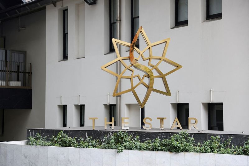 FILE PHOTO: A view of signage at Star Entertainment's The Star casino in Sydney, Australia, March 3, 2025. REUTERS/Christine Chen/File Photo