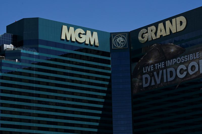 An exterior view of MGM Grand hotel and casino in Las Vegas, Nevada, U.S., September 13, 2023. REUTERS/Bridget Bennett