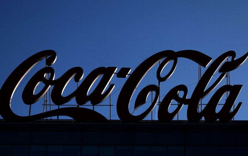 A Coca Cola logo is pictured in Brussels, Belgium March 4, 2024. REUTERS/Yves Herman