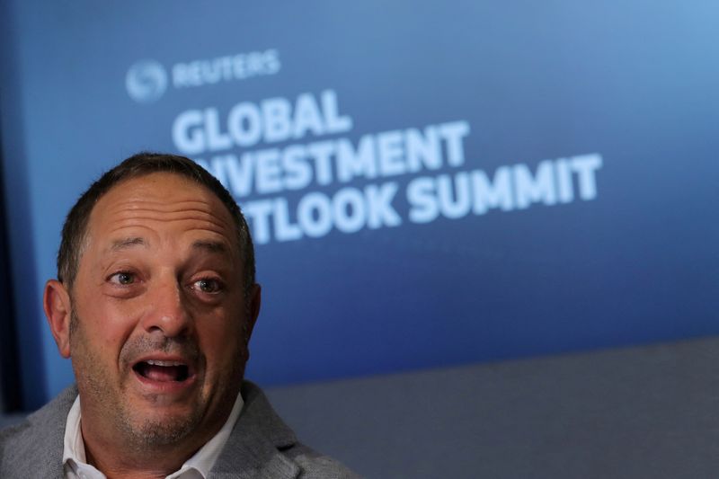 FILE PHOTO: Andrew Left, the founder of Citron Research, speaks during the Reuters Global Investment 2019 Outlook Summit, in New York, U.S., November 12, 2018. REUTERS/Brendan McDermid/File Photo