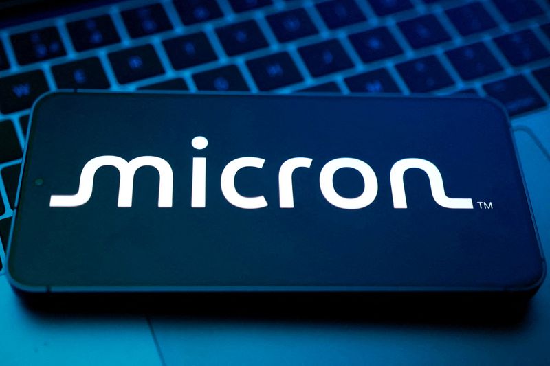 FILE PHOTO: A Micron logo appears in this illustration taken August 25, 2025. REUTERS/Dado Ruvic/Illustration/File Photo