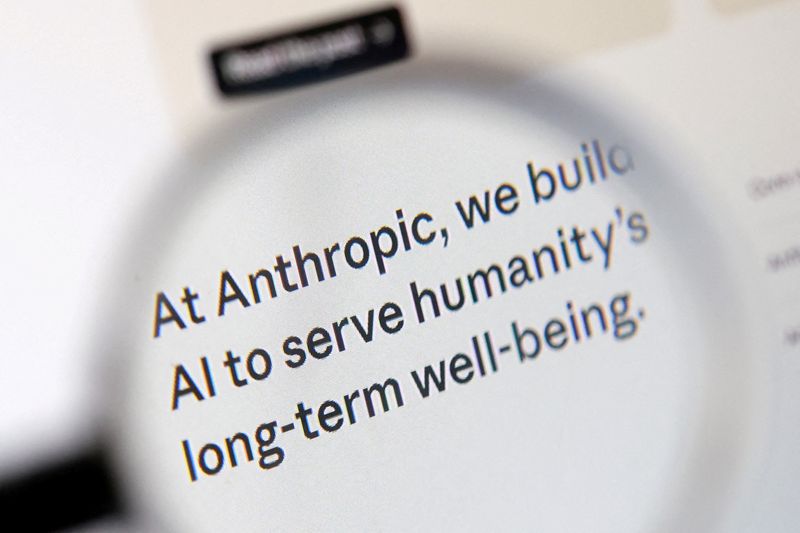 FILE PHOTO: Anthropic web page is seen in this illustration taken March 1, 2026. REUTERS/Dado Ruvic/Illustration/File Photo