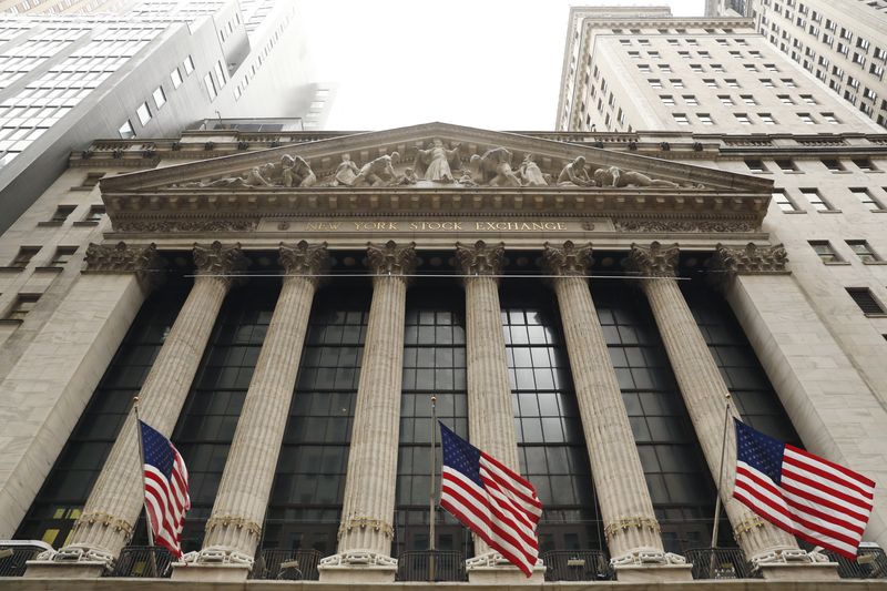 An exterior view outside the New York Stock Exchange in New York City, New York, U.S., March 13, 2020. REUTERS/Lucas Jackson
