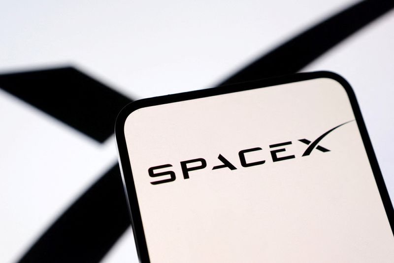 SpaceX logo is seen in this illustration taken, March 10, 2025. REUTERS/Dado Ruvic/Illustration