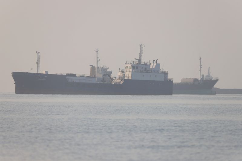 Vessels in the Strait of Hormuz are visible near the beach of Bandar Abbas, Iran, June 1, 2026.