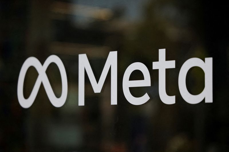FILE PHOTO: The logo of Meta at the Meta Lab in Los Angeles, California, U.S., May 20, 2026. REUTERS/Daniel Cole/File Photo