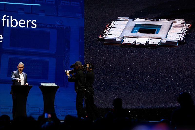 Marvell CEO Matt Murphy delivers a keynote speech during Computex in Taipei, Taiwan, June 2, 2026. REUTERS/Ann Wang
