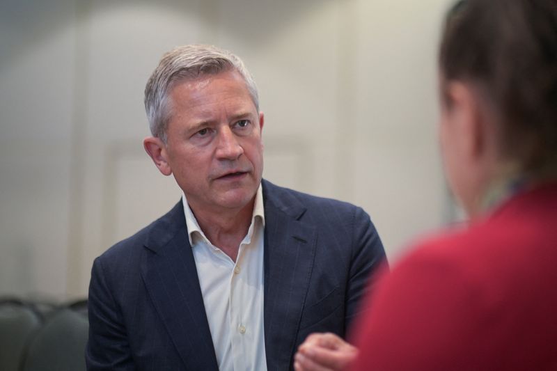 Joerg Eberhart, CEO of ITA Airways, speaks during an interview with Reuters on the sidelines of the International Air Transport Association (IATA) Annual General Meeting in Rio de Janeiro, Brazil, June 7, 2026. REUTERS/Tita Barros