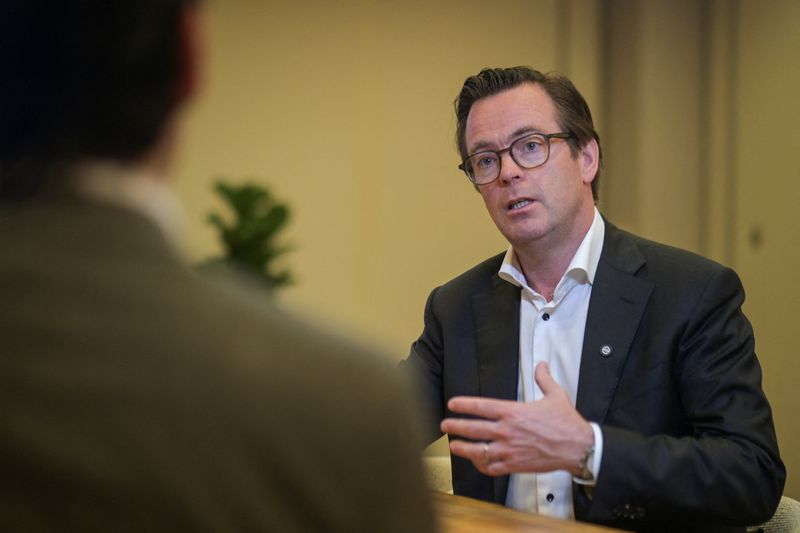 Arjan Meijer, CEO of Embraer Commercial Aviation, speaks during an interview with Reuters, on the sidelines of the International Air Transport Association (IATA) Annual General Meeting in Rio de Janeiro, Brazil, June 7, 2026. REUTERS/Tita Barros