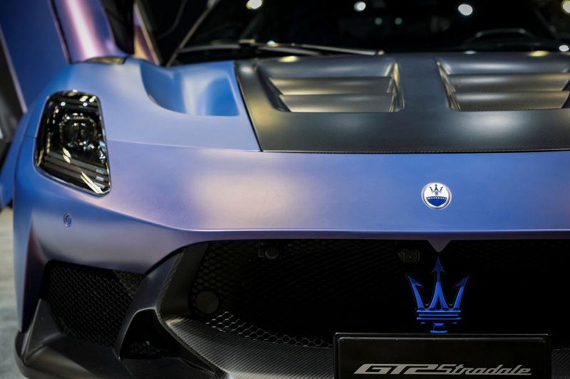 FILE PHOTO: The Maserati GT2 Stradale is displayed at the New York International Auto Show Press Preview in New York City, U.S., April 16, 2025. REUTERS/Jeenah Moon/File Photo