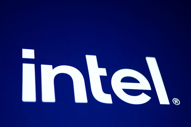 The Intel logo at the 10th edition of the VivaTech technology startups and innovation fair in Paris, France, June 18, 2026. REUTERS/Gonzalo Fuentes