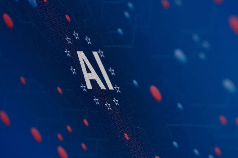FILE PHOTO: The artificial intelligence AI acronym at the 10th edition of the VivaTech technology startups and innovation fair in Paris, France, June 18, 2026. REUTERS/Gonzalo Fuentes/File Photo