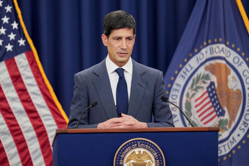 FILE PHOTO: New U.S. Federal Reserve Chairman Kevin Warsh holds a press conference following a two-day meeting of the Federal Open Market Committee (FOMC), at the U.S. Federal Reserve in Washington, D.C., U.S. June 17, 2026. REUTERS/Eric Lee/File Photo