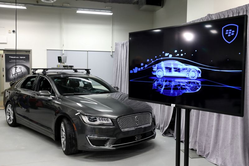 An autonomous vehicle is seen at the BlackBerry QNX headquarters in Ottawa, Ontario, Canada, February 15, 2019. REUTERS/Chris Wattie