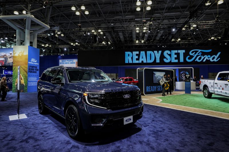 A 2027 Ford Expedition 30th Anniversary Edition is displayed during the New York International Auto Show in New York City, U.S., April 1, 2026. REUTERS/Jeenah Moon