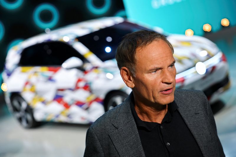 Volkswagen Group CEO Oliver Blume speaks to journalists on the press and media day of the IAA auto show in Munich, Germany, September 8, 2025.   REUTERS/Kai Pfaffenbach