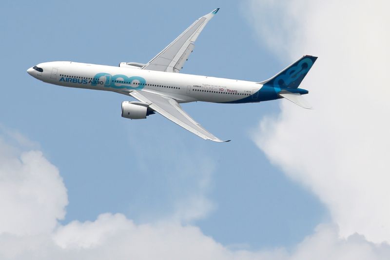 An Airbus A330 NEO performs at the 53rd International Paris Air Show at Le Bourget Airport near Paris, France June 19, 2019. REUTERS/Pascal Rossignol