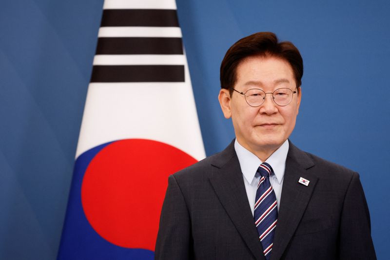 South Korean President Lee Jae Myung attends an agreement-signing event at Villa Doria Pamphili in Rome, Italy, June 12, 2026. REUTERS/Remo Casilli