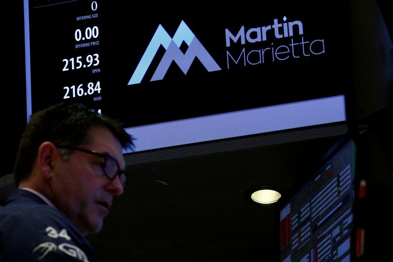 A specialist trader works at the post where Martin Marietta Materials is traded on the floor of the New York Stock Exchange (NYSE) in New York, U.S., March 6, 2017. REUTERS/Brendan McDermid