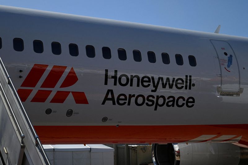 An Embraer E170LR flight test aircraft is on display as Honeywell Aerospace hosts a media tour of their facility ahead of their investor day, in Phoenix, Arizona, U.S. June 2, 2026.  REUTERS/Caitlin O’Hara