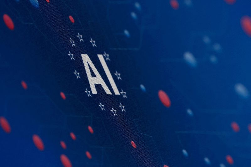 FILE PHOTO: The artificial intelligence AI acronym at the 10th edition of the VivaTech technology startups and innovation fair in Paris, France, June 18, 2026. REUTERS/Gonzalo Fuentes/File Photo
