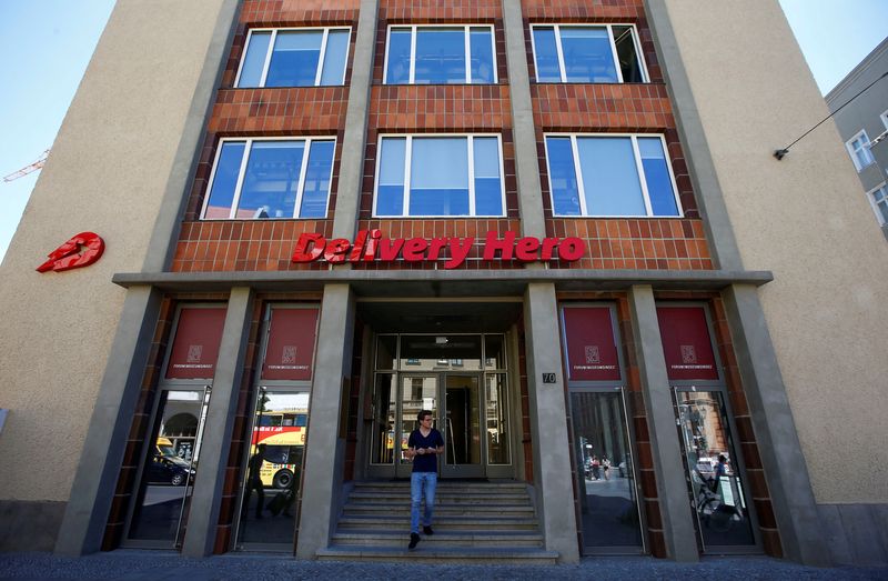 FILE PHOTO: The Delivery Hero headquarters is pictured in Berlin, Germany, June 2, 2017. REUTERS/Fabrizio Bensch/File Photo