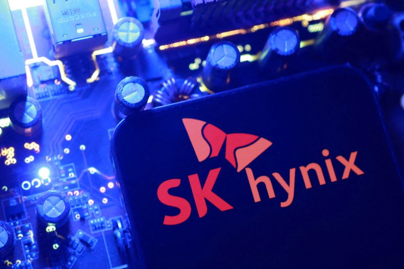 FILE PHOTO: SK hynix logo is seen in this illustration taken June 11, 2026. REUTERS/Dado Ruvic/Illustration/File Photo