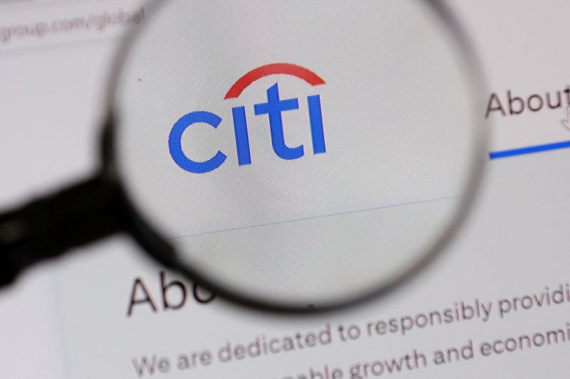 Citi Bank logo appears in this illustration taken December 1, 2025. REUTERS/Dado Ruvic/Illustration/File Photo