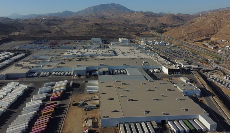 A drone view shows the Toyota Motor Corp's assembly plant in Tijuana, Mexico. July 7, 2026. REUTERS/Jorge Duenes