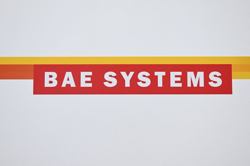 BAE Systems branding at the Farnborough Airshow, in Farnborough, Britain, July 21, 2026. REUTERS/Jaimi Joy